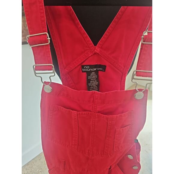 No Boundaries Pants - No Boundaries Red Shortalls Medium 7-9 Bib Shorts